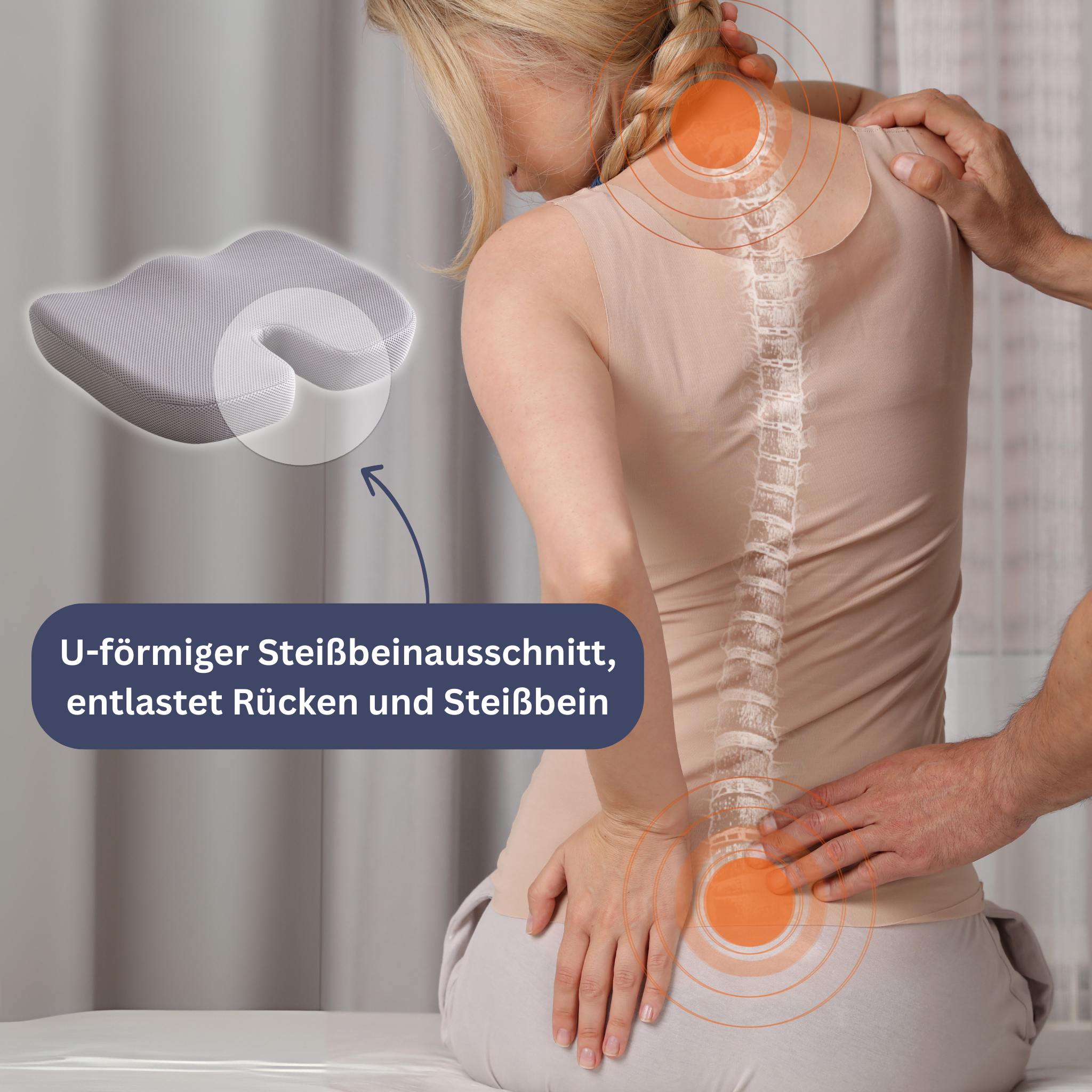 Ergonomisch zitkussen tegen ischiaspijn