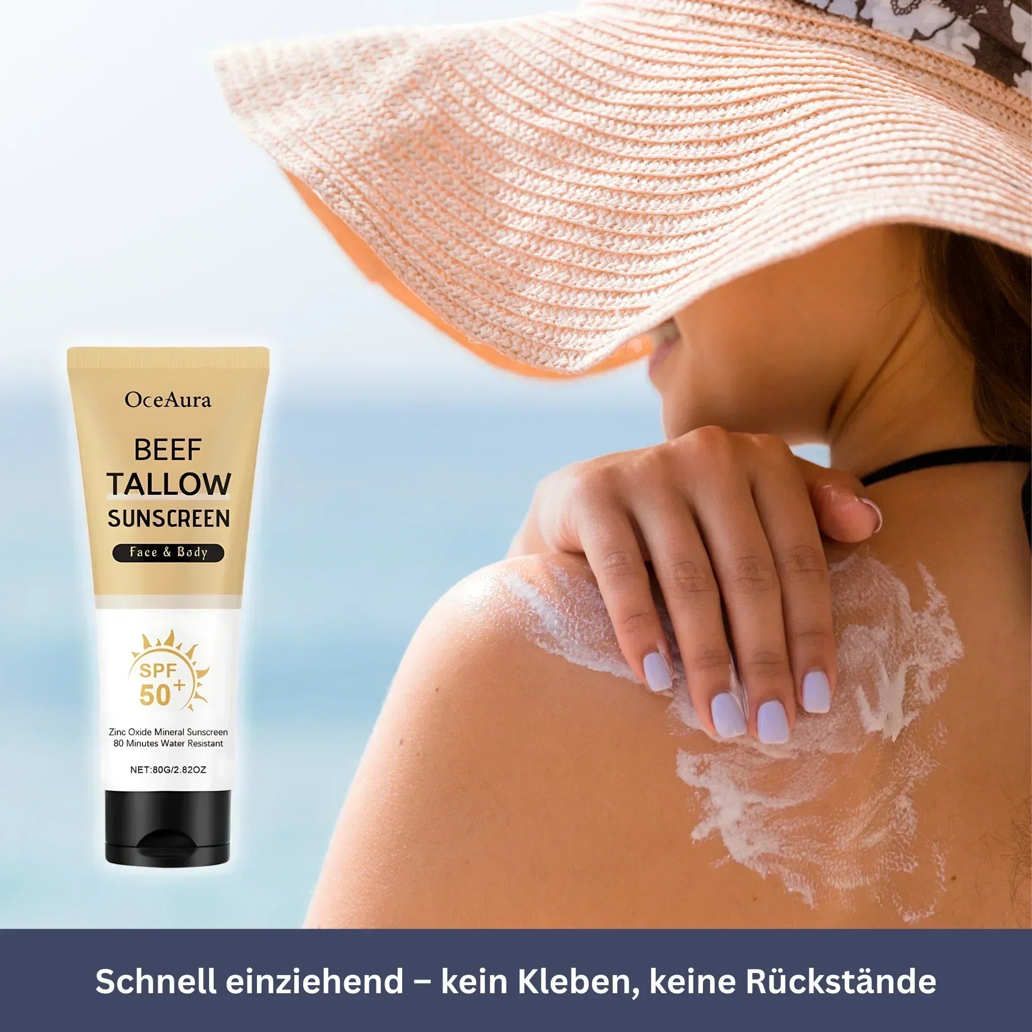 Natuurlijke Beef Tallow Zonnecrème – Hydratatie & Bescherming