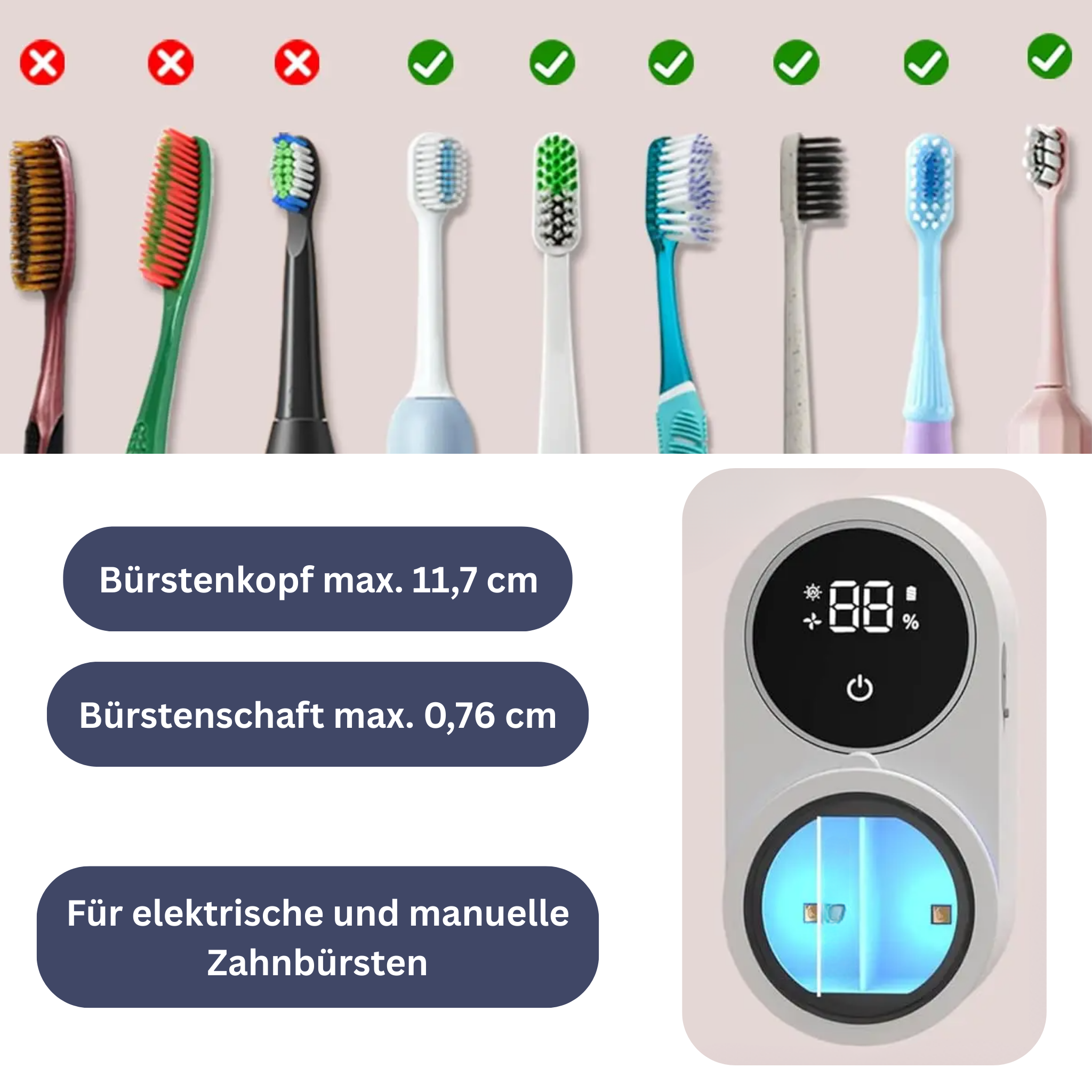 Slimme Tandenborstelhouder met Reinigingsfunctie