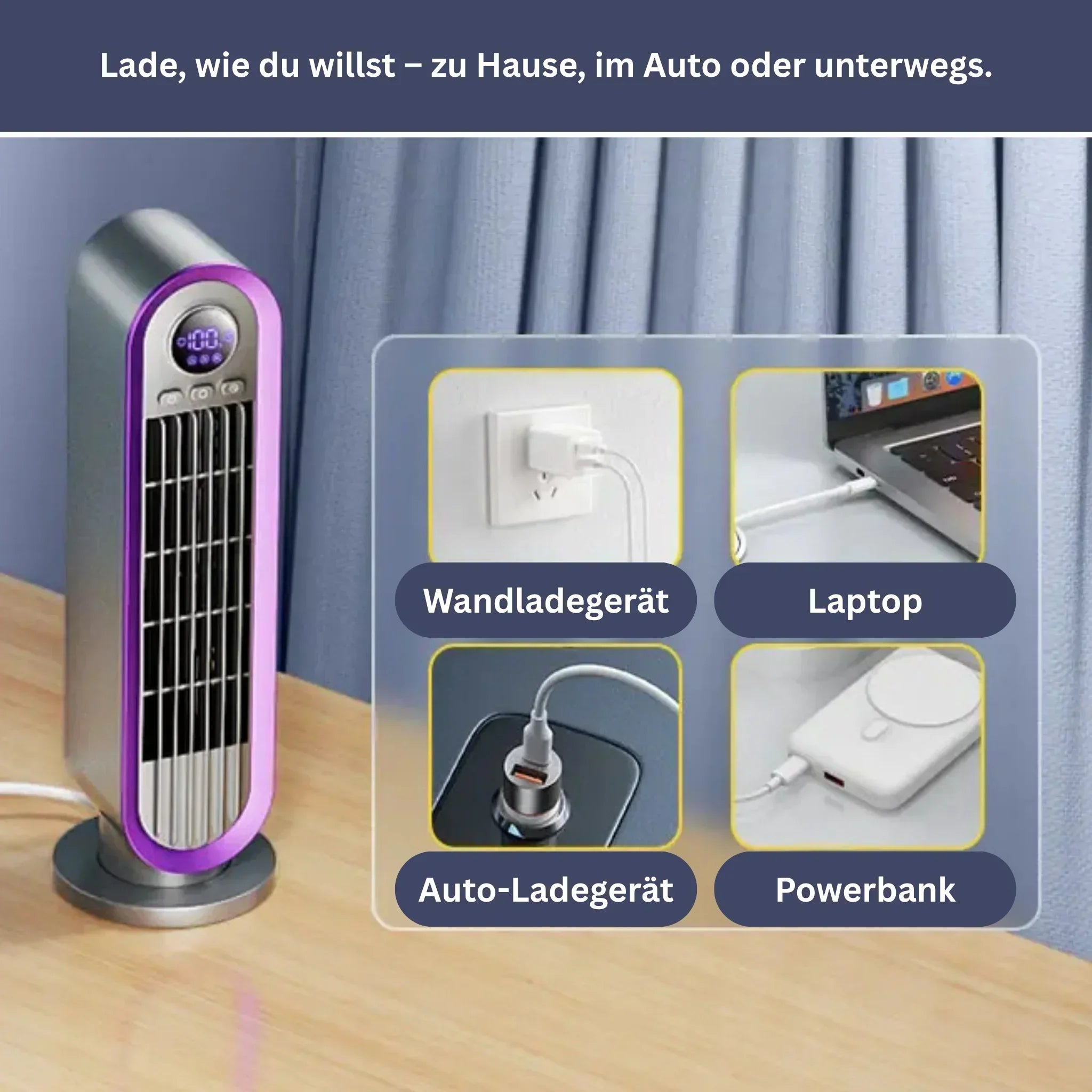 Bladeless Tischventilator für Büro & Zuhause
