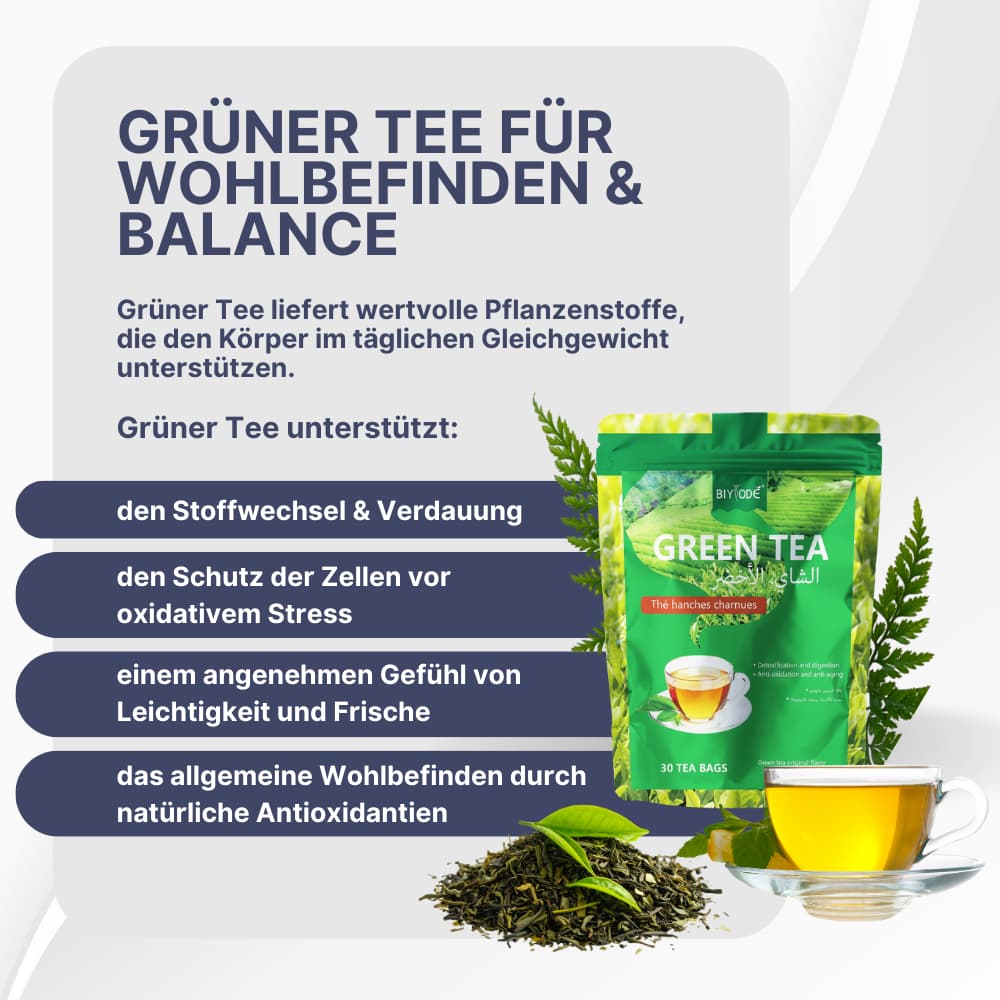 Grüner Tee aus ausgewählten Teeblättern