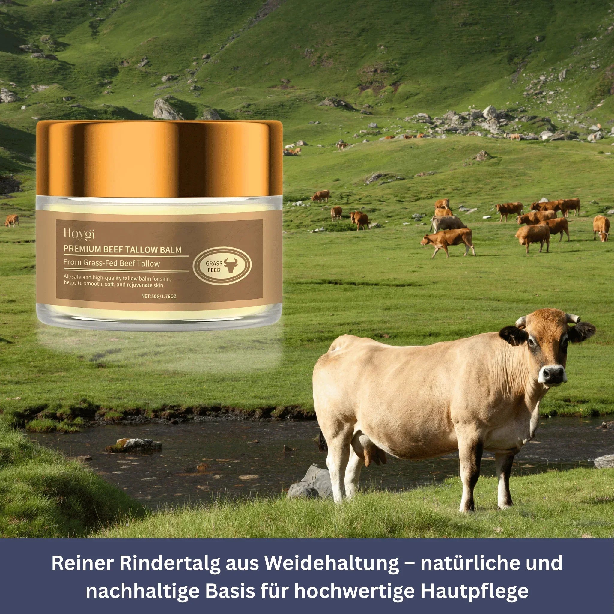 Premium Beef Tallow Balm – From Grass-Fed Cattle