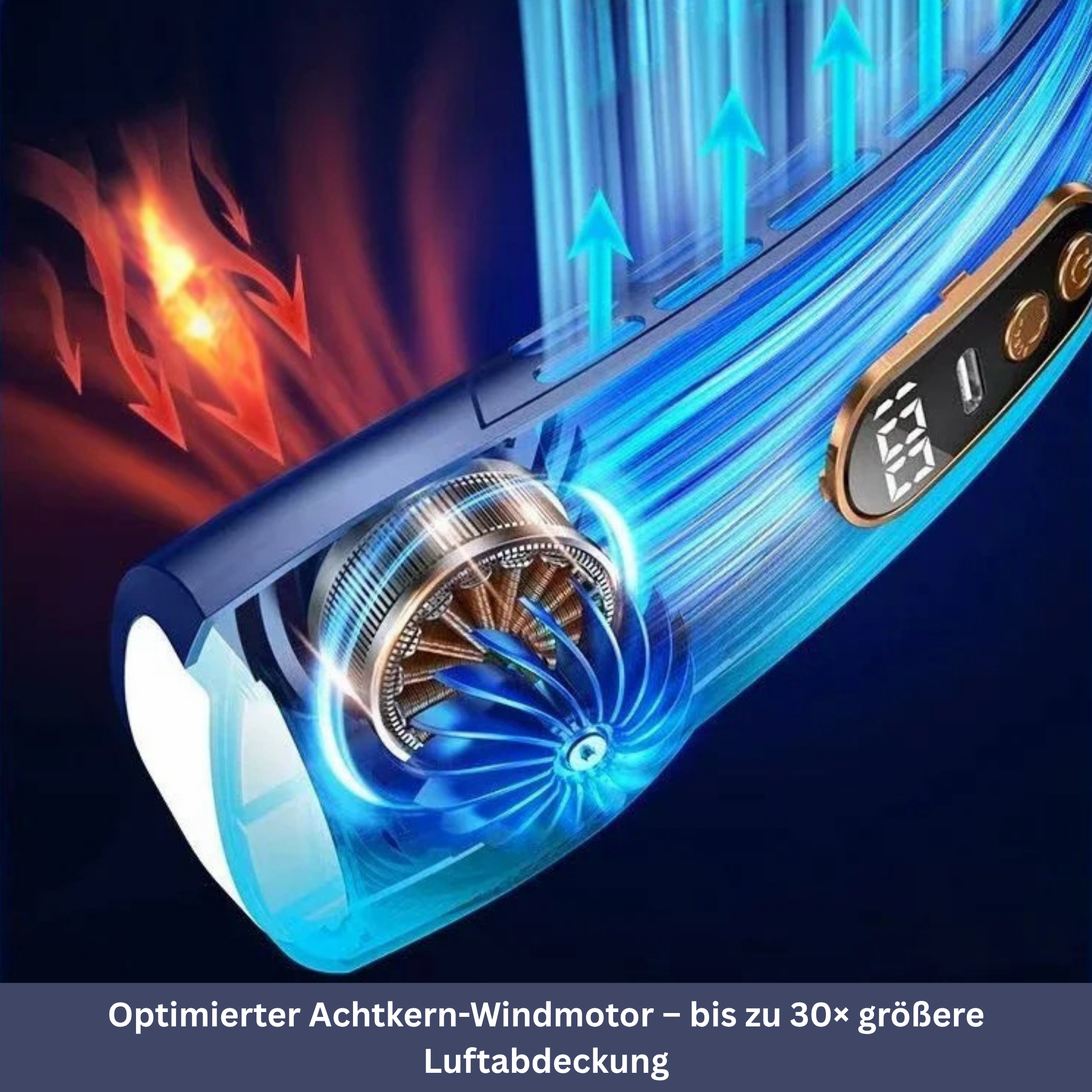 Draagbare nekventilator met LED-koelplaten
