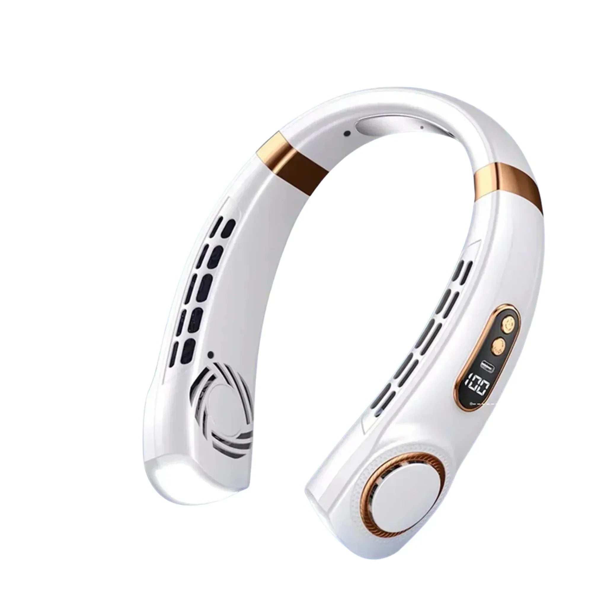 Tragbarer Nackenventilator mit LED-Kühlplatten