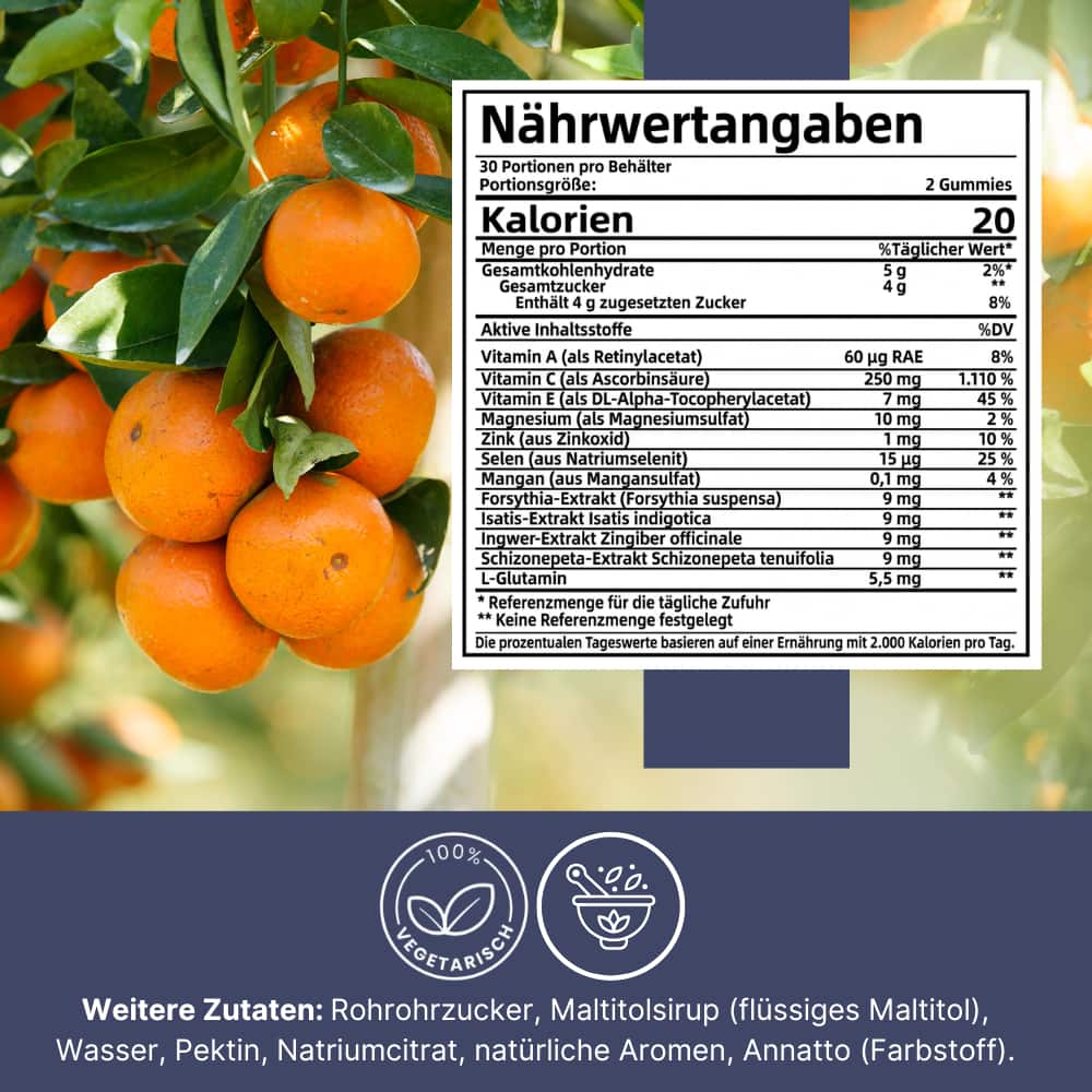 Vitamin C Gummies – Immunsystem & Zellschutz