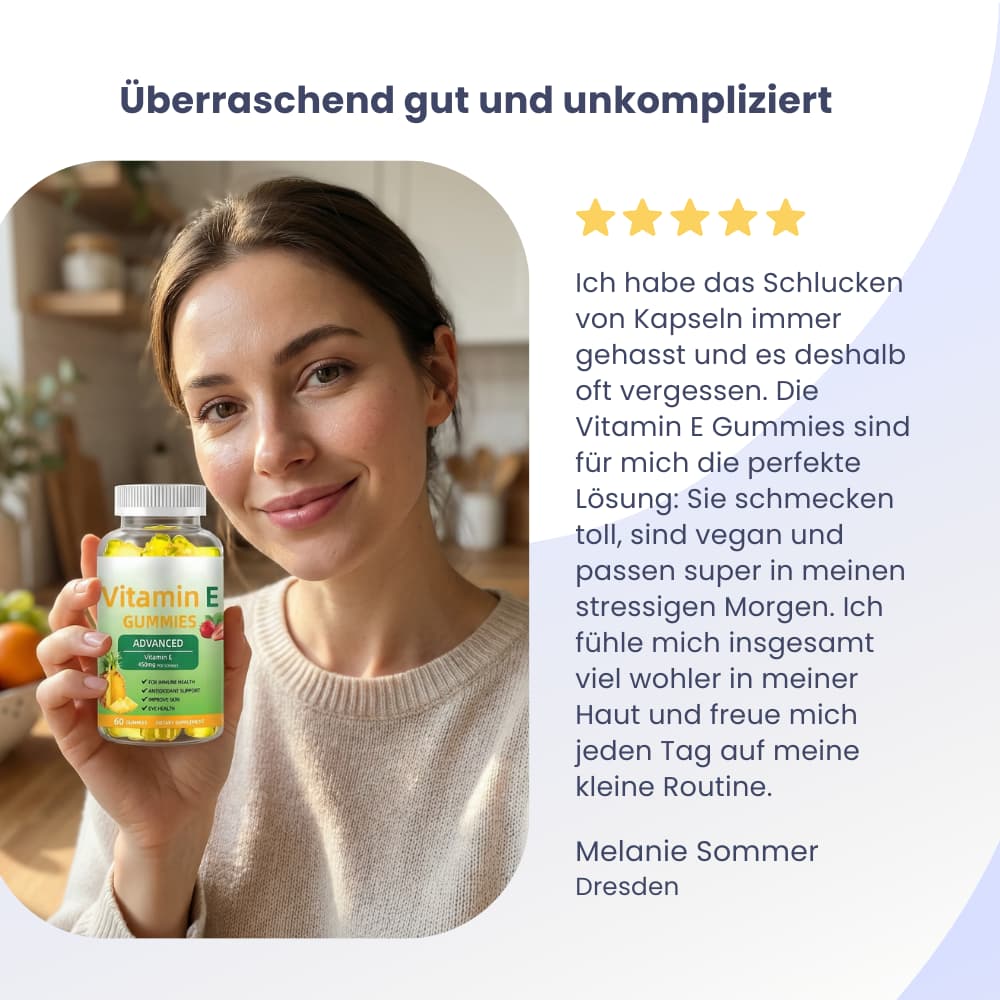 Vitamine E Gummies – Huidverzorging & celbescherming