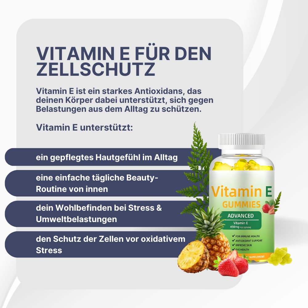 Vitamine E Gummies – Huidverzorging & celbescherming