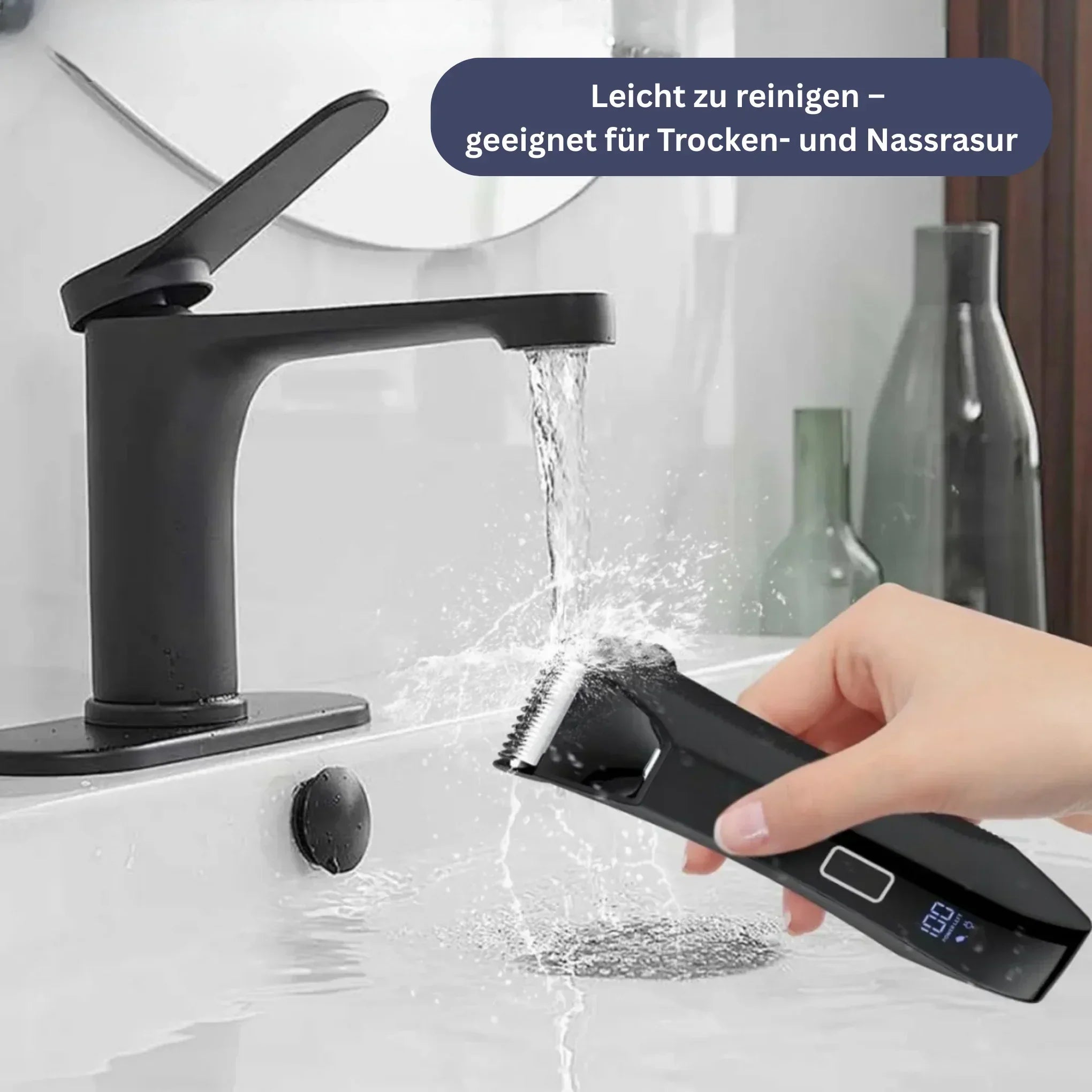 Waterdichte Herentrimmer met Dubbele Messen