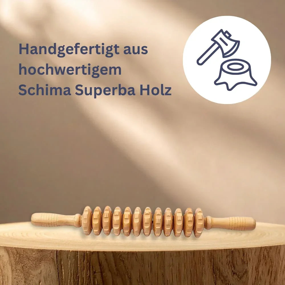 VitaWood – Cellulite Roller voor Lymfestroom en Versteviging