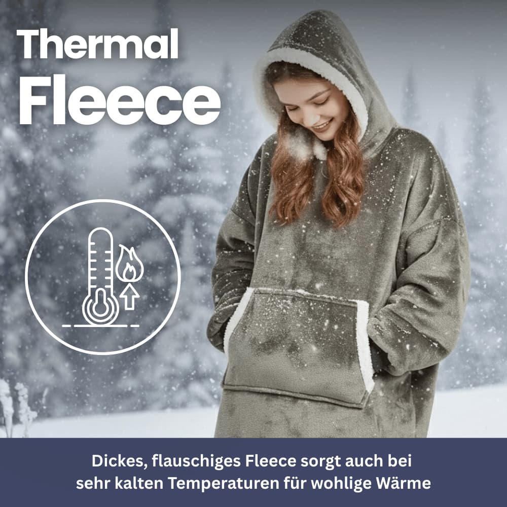 Warmtewonder – Hoodie deken met mouwen