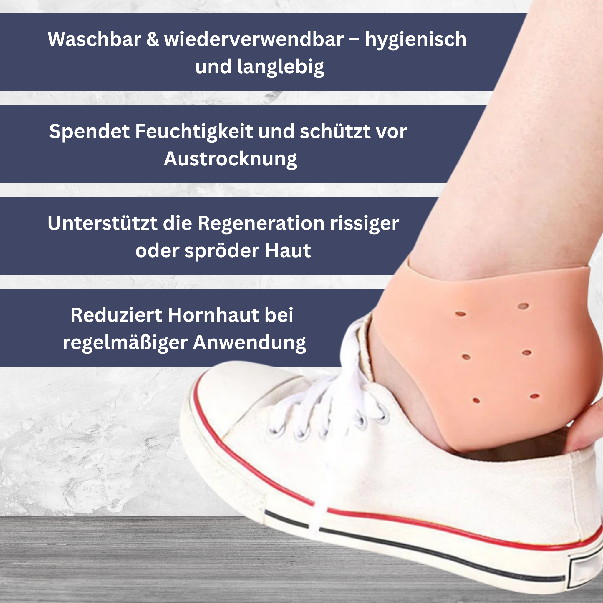 SilkProtect herbruikbare siliconen hielsokken