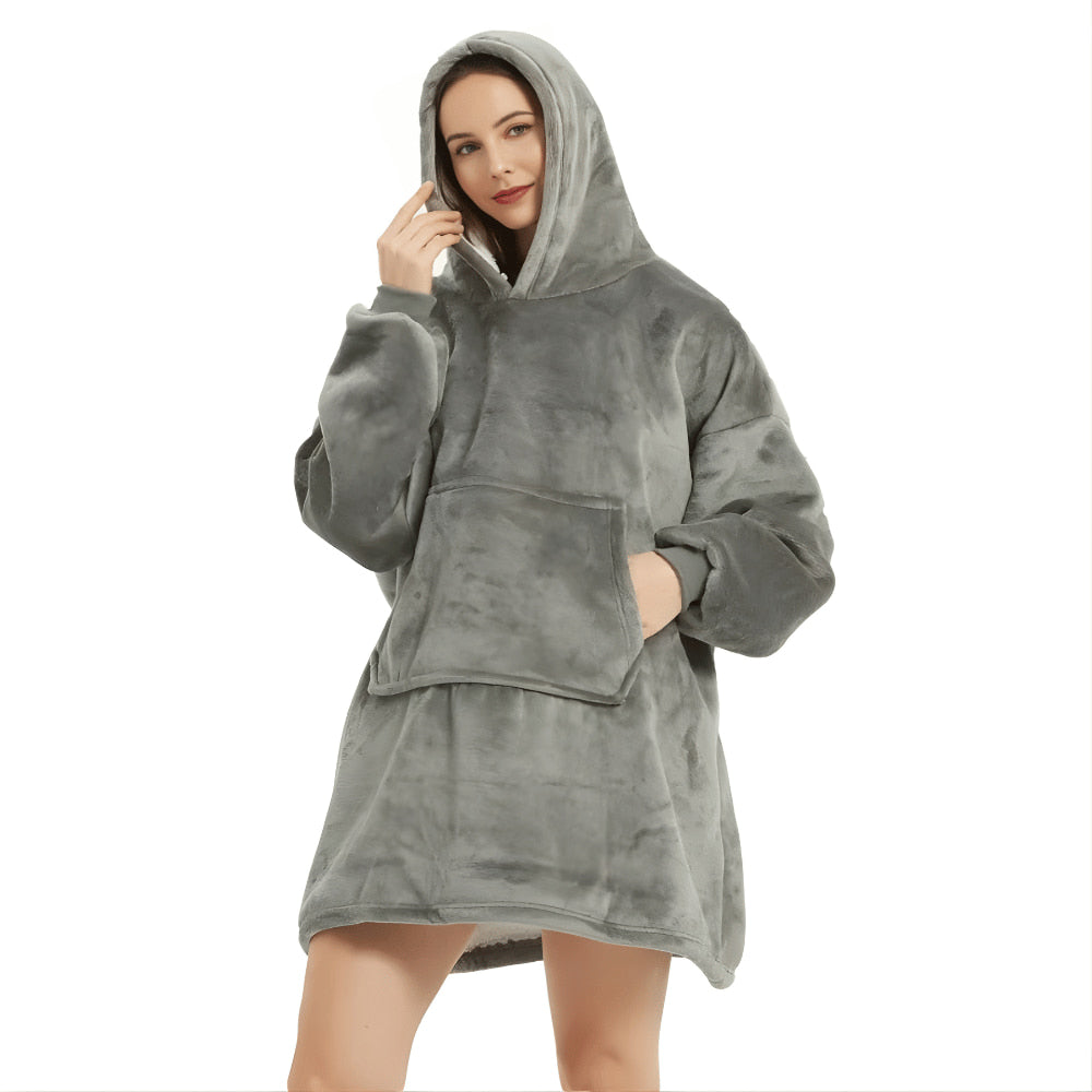 Warmtewonder – Hoodie deken met mouwen
