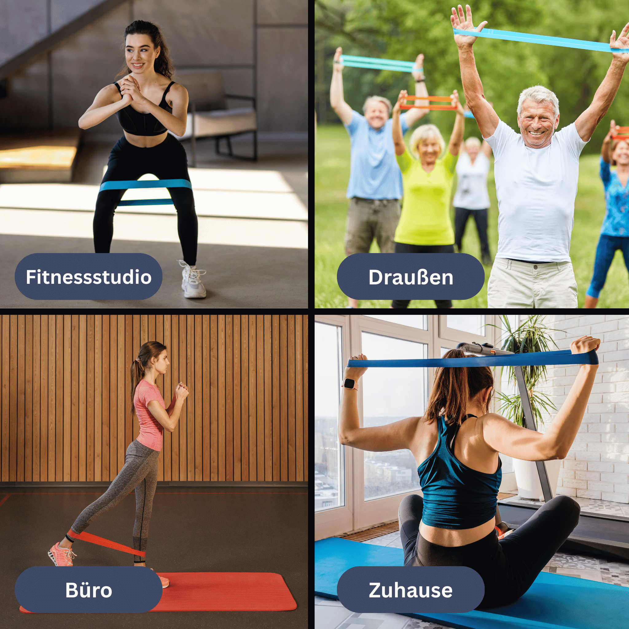5-Piece Set Fitness Resistance Bands