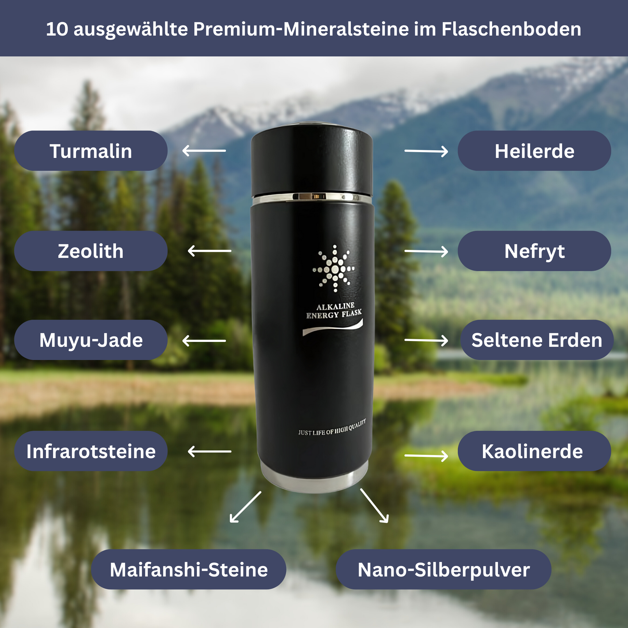 AquaBalance – Alkalische filterfles