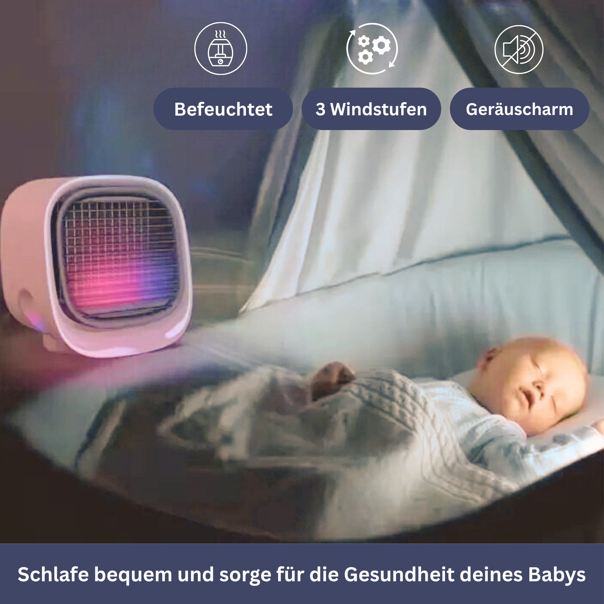 Kleine luchtkoeler met USB-aansluiting