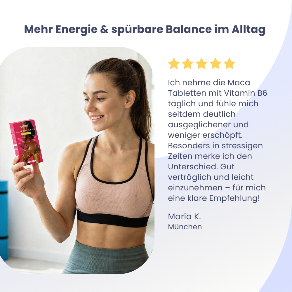 Maca-tabletten met vitamine B6