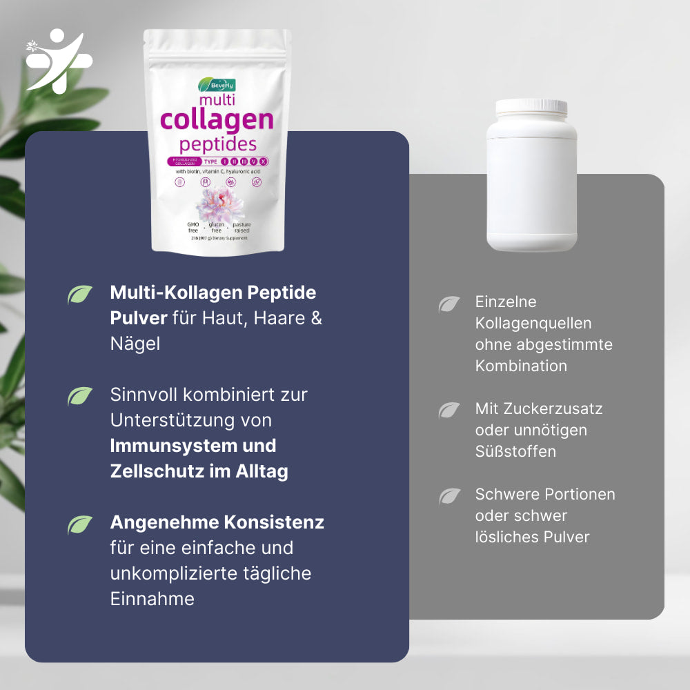 Multi-Kollagen Peptide Pulver für Haut, Haare & Nägel