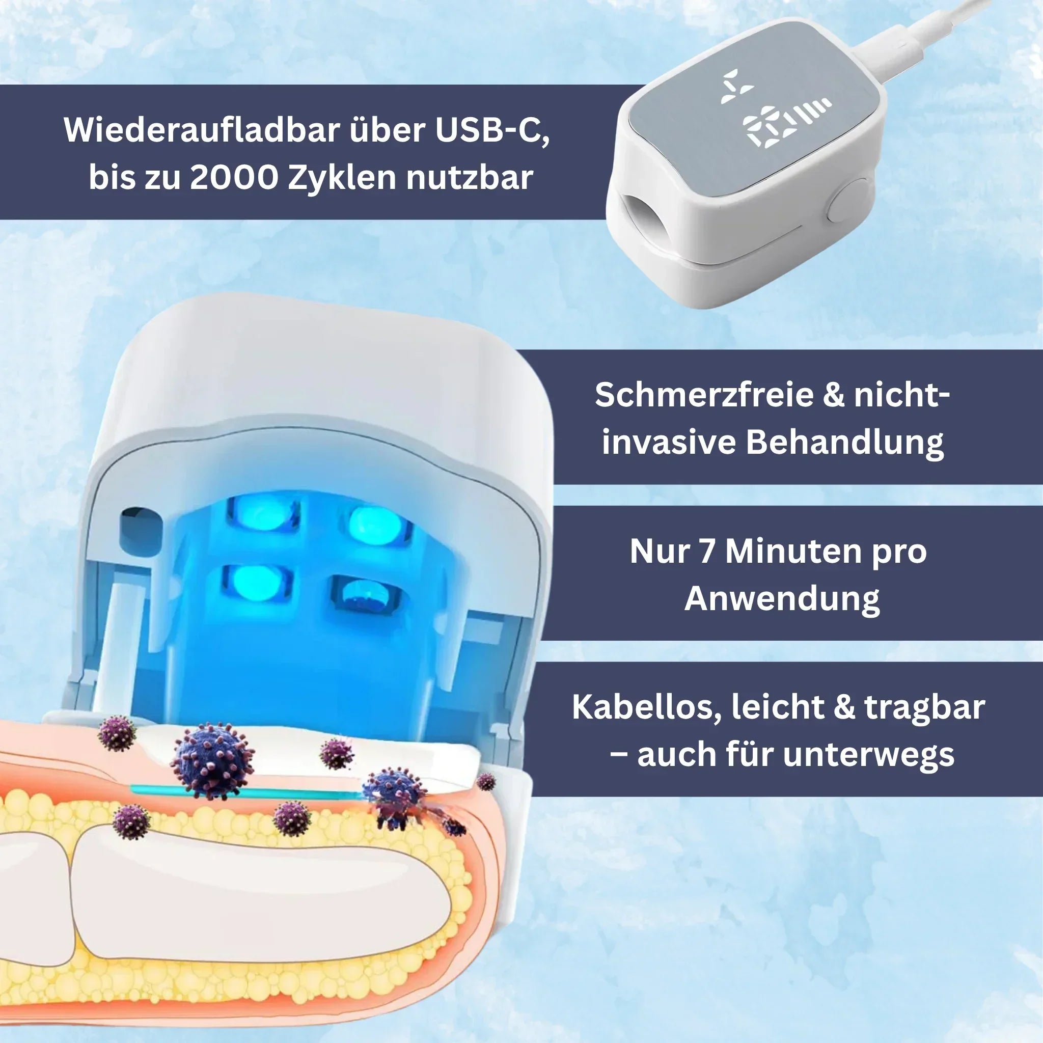NailClear – Laserapparaat tegen Kalknagel