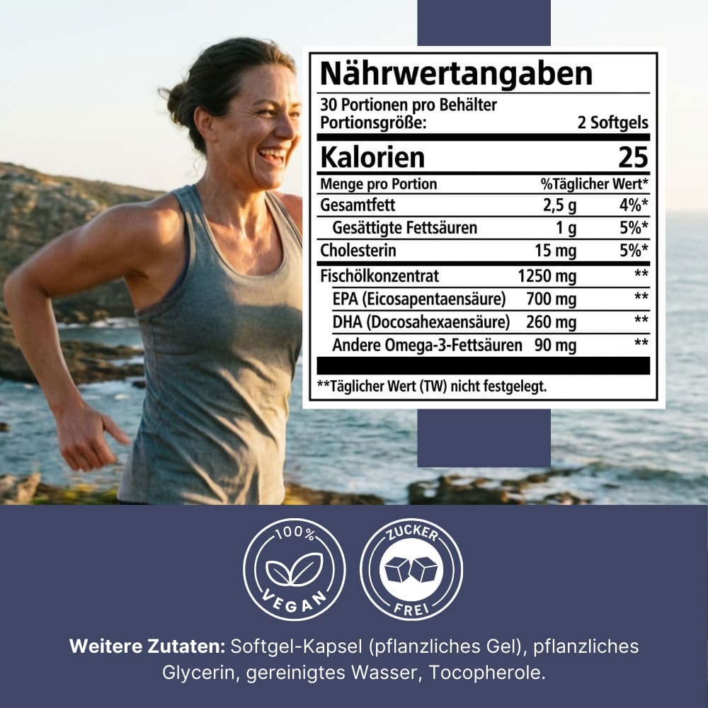 Omega-3 Fischöl Softgel-Kapseln
