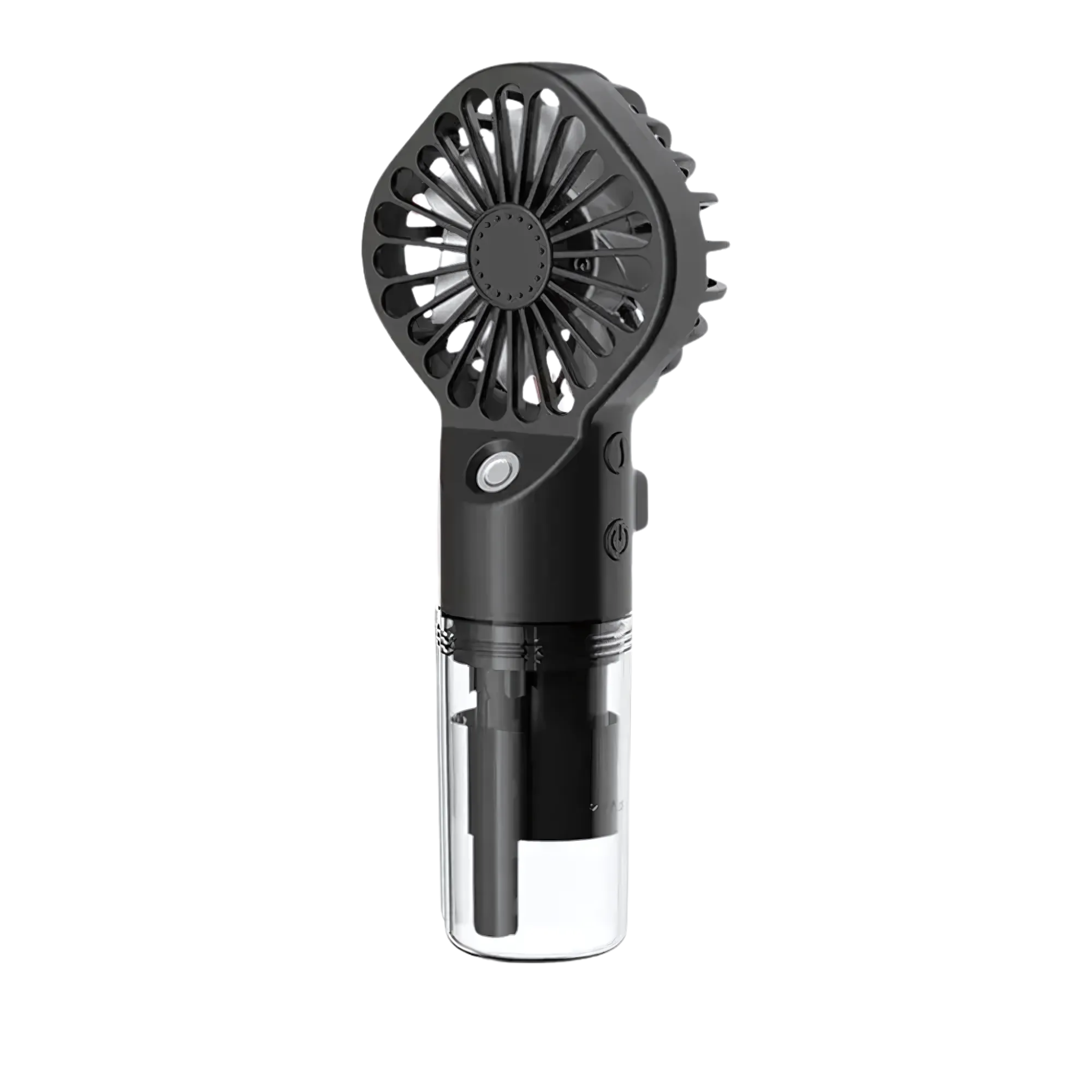 Draagbare handventilator met waterspray