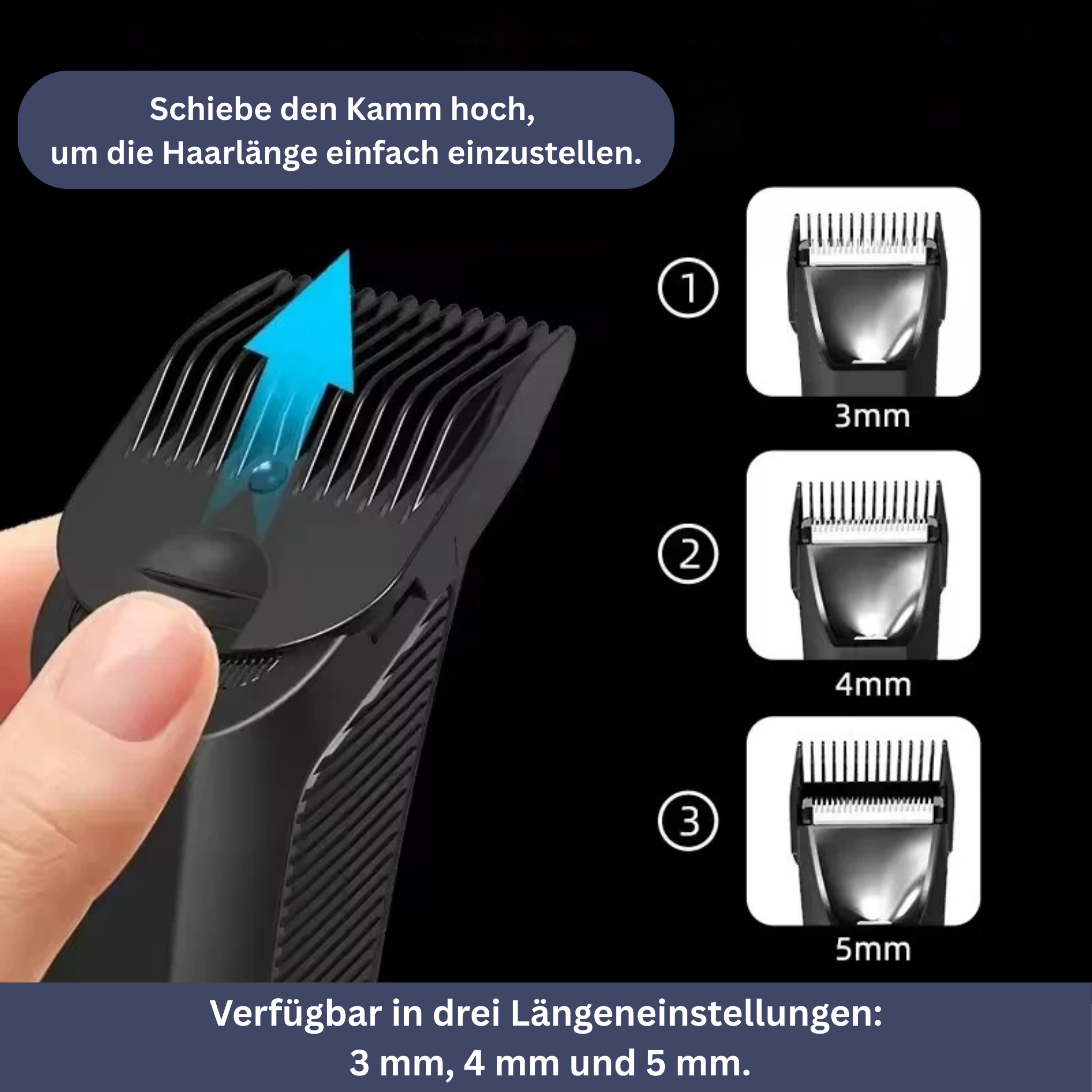 Wasserdichter Männertrimmer mit Dual-Klingen